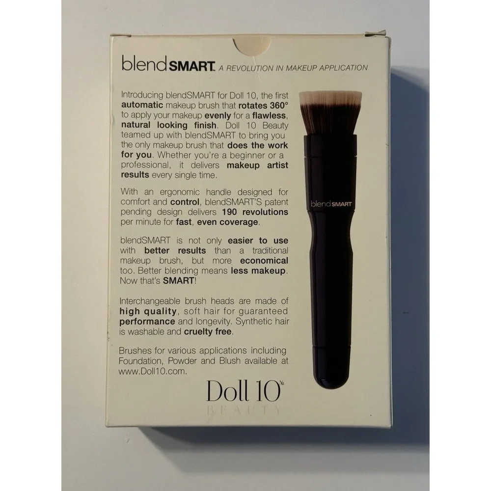Doll 10 blendSMART Starter Kit Rotating Foundation Brush Makeup Blend Smart New